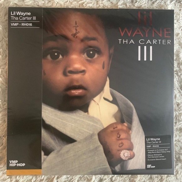 Lil Wayne Tha Carter III 2-LP ~ Excl. 180g Colored Vinyl + Stencil ~ Brand New! - Picture 2 of 3